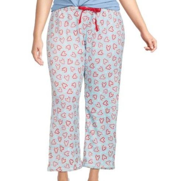 NWT NYC UNDERGROUND HOLIDAY PLUSH LOUNGE PANTS - Candy Cane - M - Picture 1 of 4
